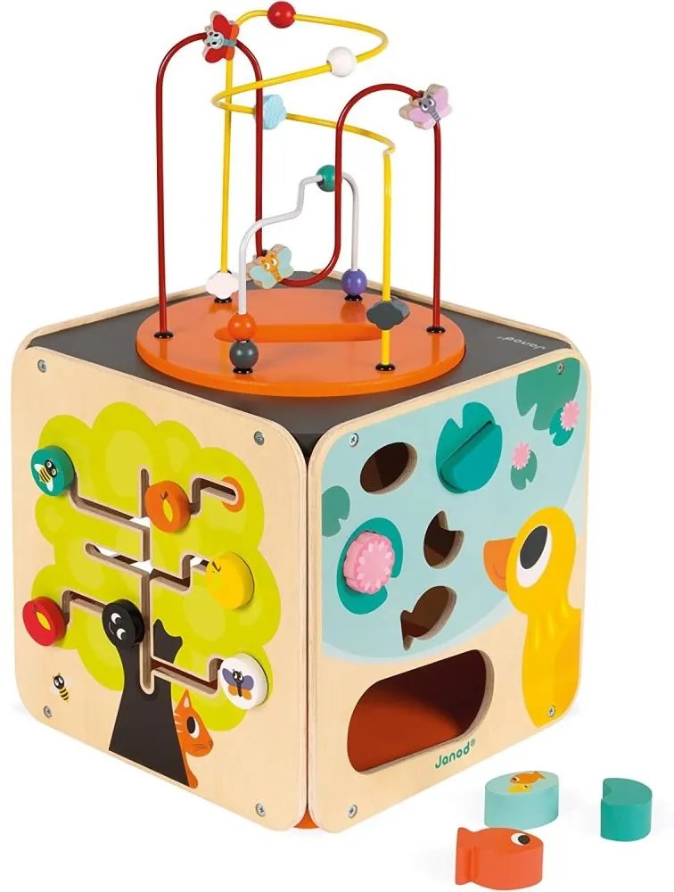 Janod - Interaktívna kocka s labyrintom MULTI ACTIVITY