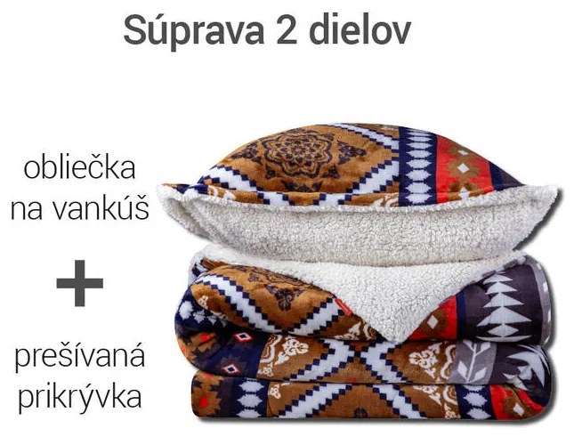 Prešívaná barančeková súprava AZTÉK 2 ks