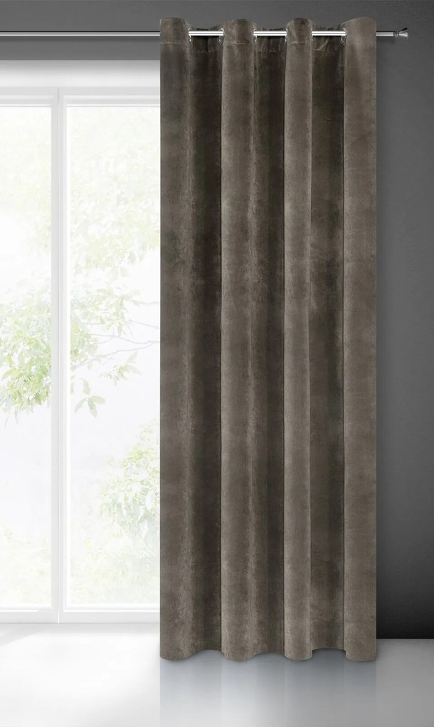 ZATEMŇOVACÍ ZÁVES NA KRÚŽKOCH RIA 140X250 CM GRAFITOVÁ