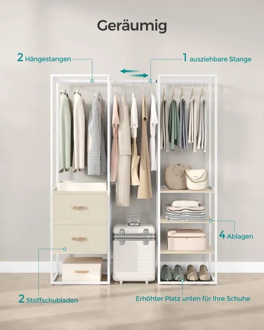 Otvorená šatníková skriňa RGR003W67