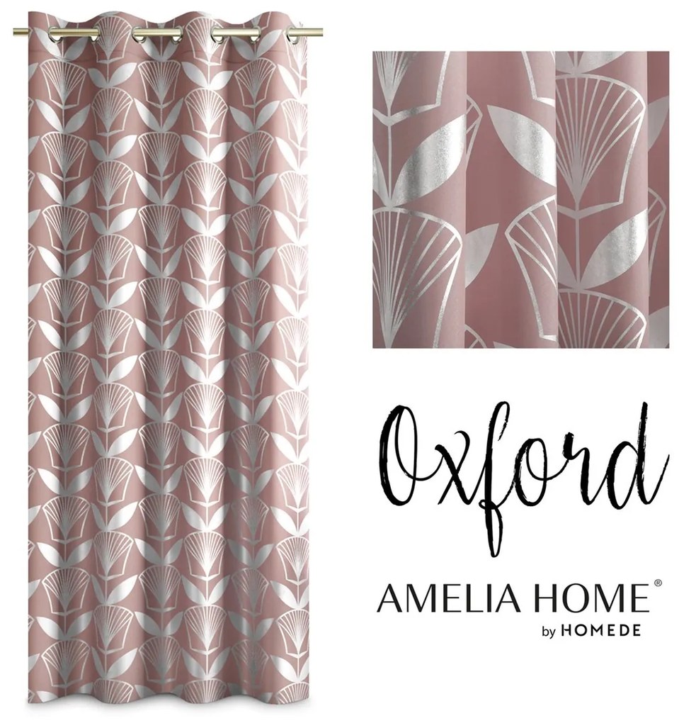 Záves AmeliaHome Oxford I púdrovo ružový, velikost 140x250