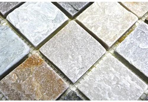Mozaika z prírodného kameňa XQM 001M 30,5x32,5 cm béžová/šedá