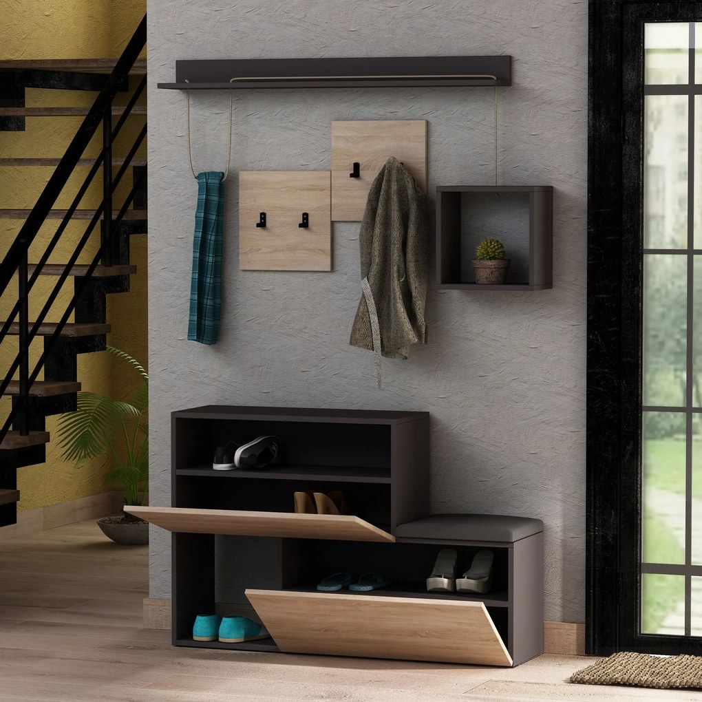Sconto Predsieňová zostava HOLDON dub sonoma/antracitová