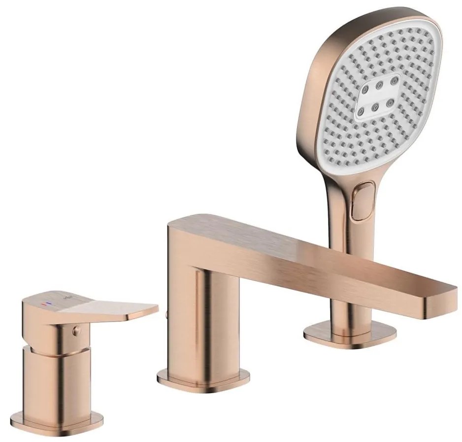 KFA Armatura 4525-210-34 - 3-otvorová vaňová batéria MALAGA ružové zlato
