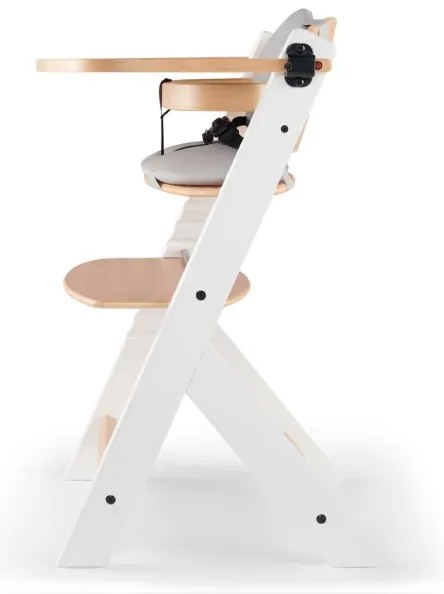 KINDERKRAFT - Detská jedálenská stolička ENOCK s polstrovaním šedá/biela