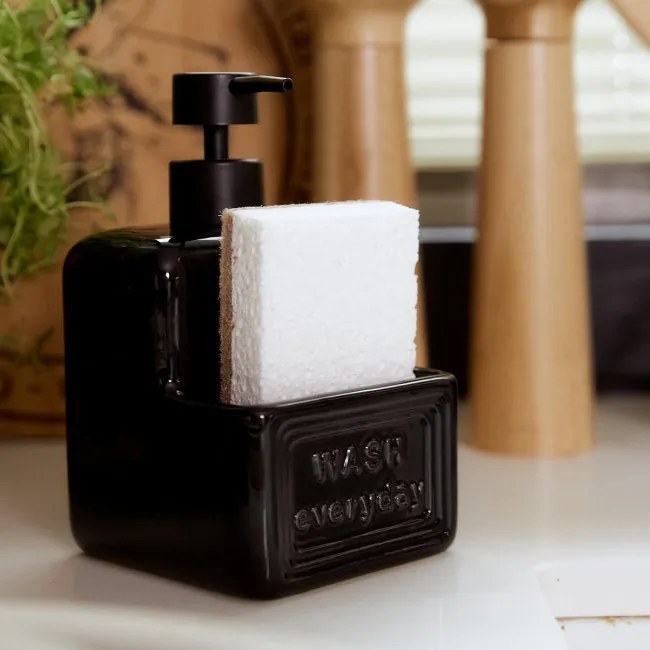 Dávkovač na saponát SYLAN čierny 848297