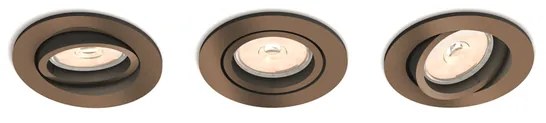 Philips 50393/05/PN Donegal 3SET SVIET. podhľadové GU10 3x55W, bez zdroja, meď, guľaté