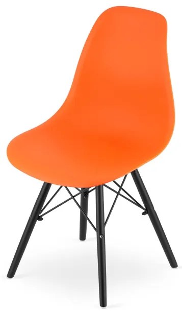 Set jedálenských stoličiek OSAKA oranžové (čierne nohy) 4ks