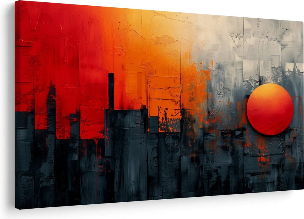 Obraz - Abstraktná maľba mesta (90x60 cm)