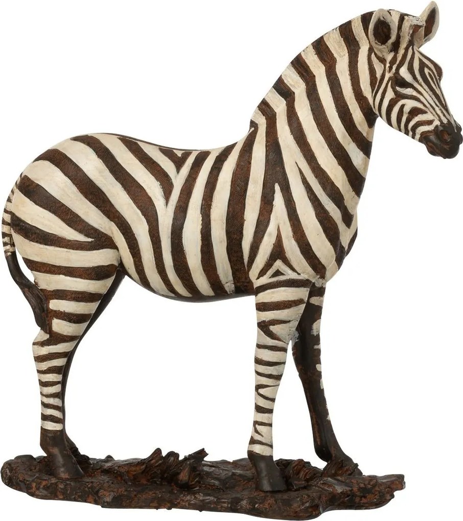 Bielo-čierna antik dekorácia Zebra - 31*11*32 cm