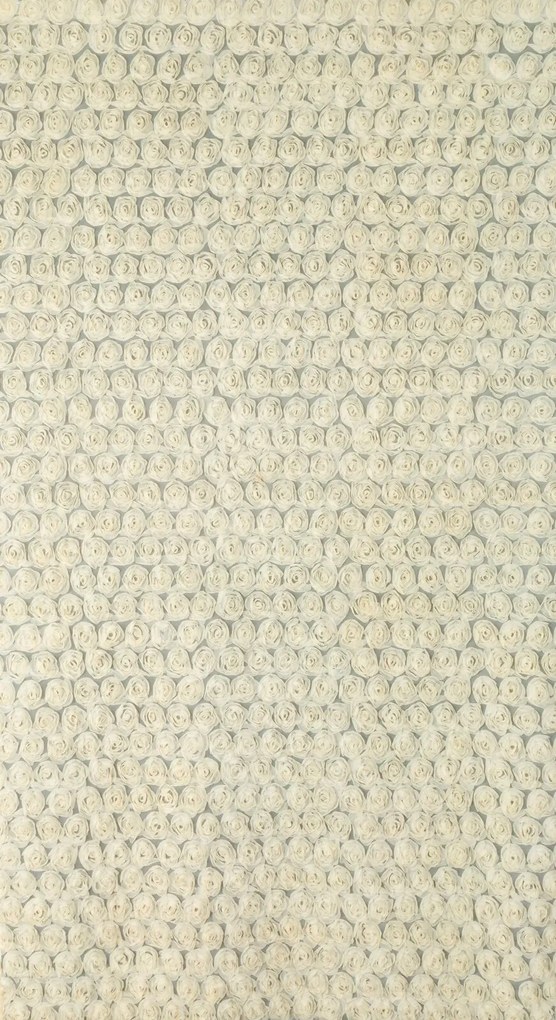 ZÁVES NA KRÚŽKOCH EVA MINGE ROSES1 140X250 CM KRÉMOVÁ