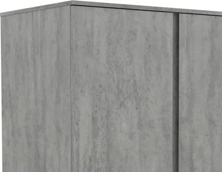 Šatníková skriňa Carlos, šedý beton, 100 cm