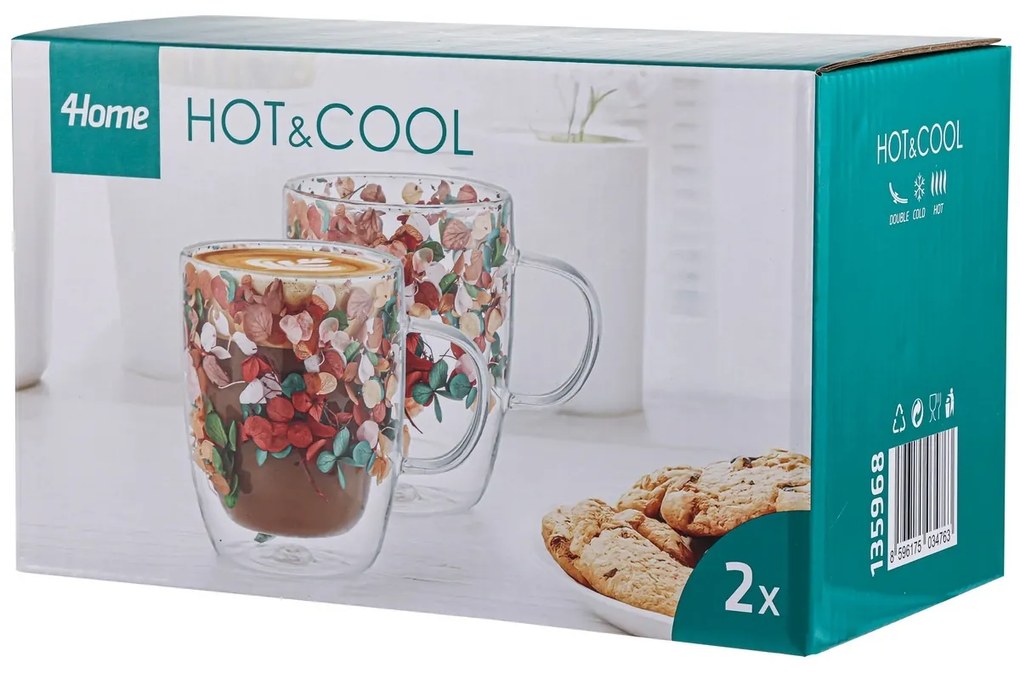 4Home Bloom Hot&amp;amp;Cool termosky 400 ml, 2 ks