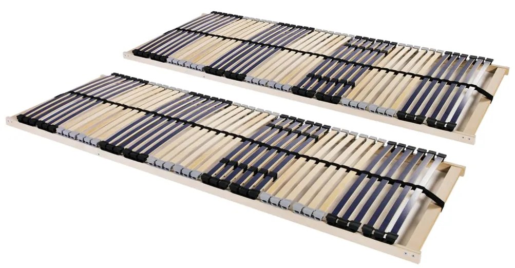 Lamelové posteľné rošty 2 ks so 42 lamelami a 7 zónami 70x200cm 3051420