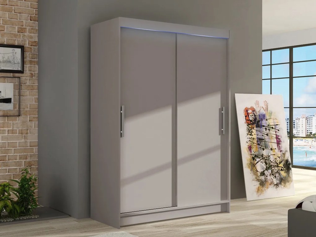 Skriňa Miami I, Farby: sonoma, Osvetlenie: osvetlenie LED RGB - farebné