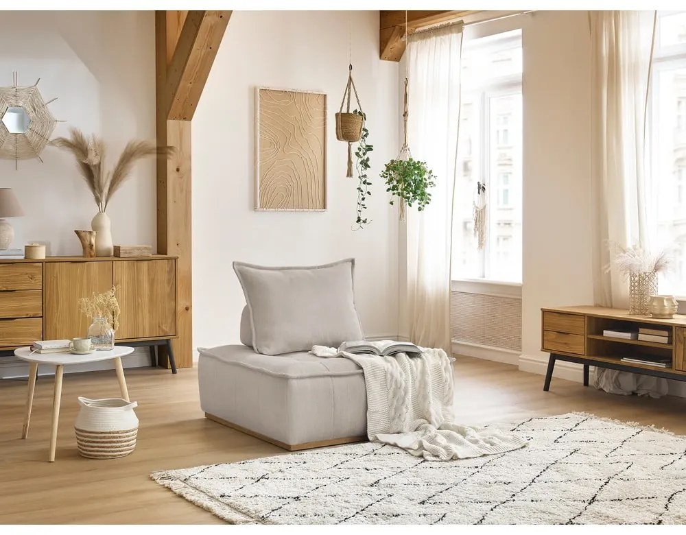 Béžové ženilkové kreslo Elisa – Bobochic Paris