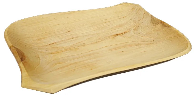 AMADEA Drevený servírovací podnos, masívne drevo, 26 cm