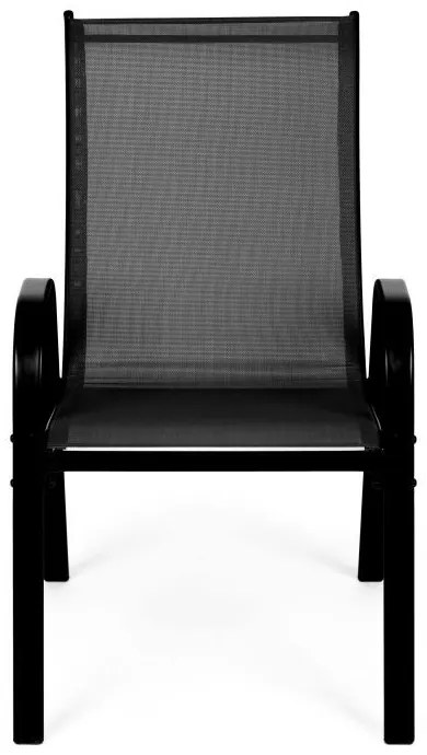 SADA 4 X ZÁHRADNÁ STOLIČKA ALDA ČIERNA