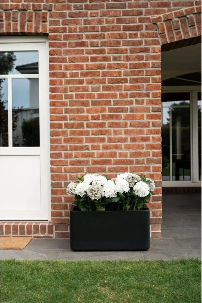 Hrantík MAXI ROUND, sklolaminát, šírka 80 cm, s kolieskami, čierny mat