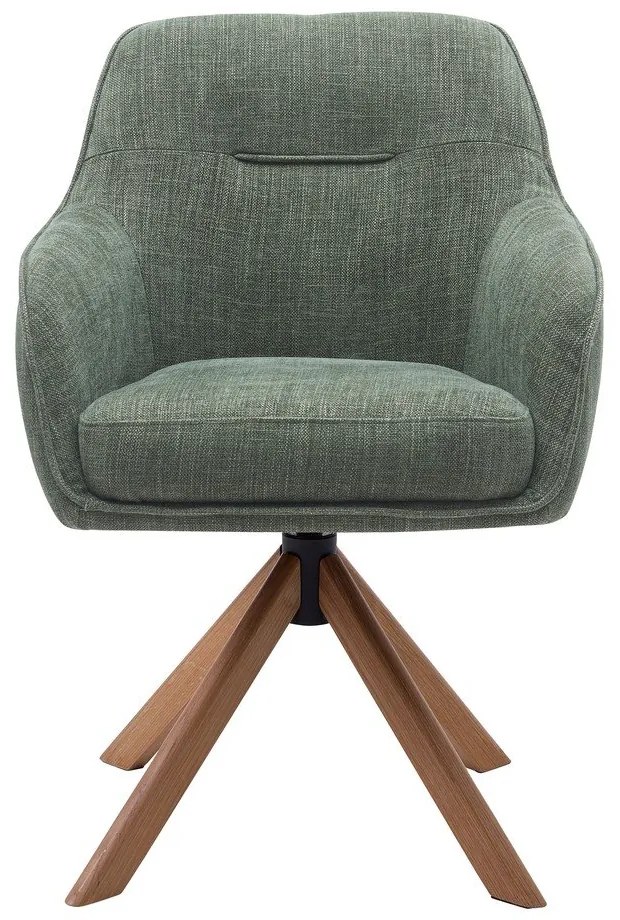 Zelené čalúnené jedálenské kreslá v súprave 2 ks Avola – Unique Furniture