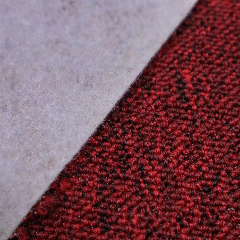 Spoltex, Metrážny koberec Balance 35 červený, na mieru, šíře 4m, červená, filc, chodba / predsieň