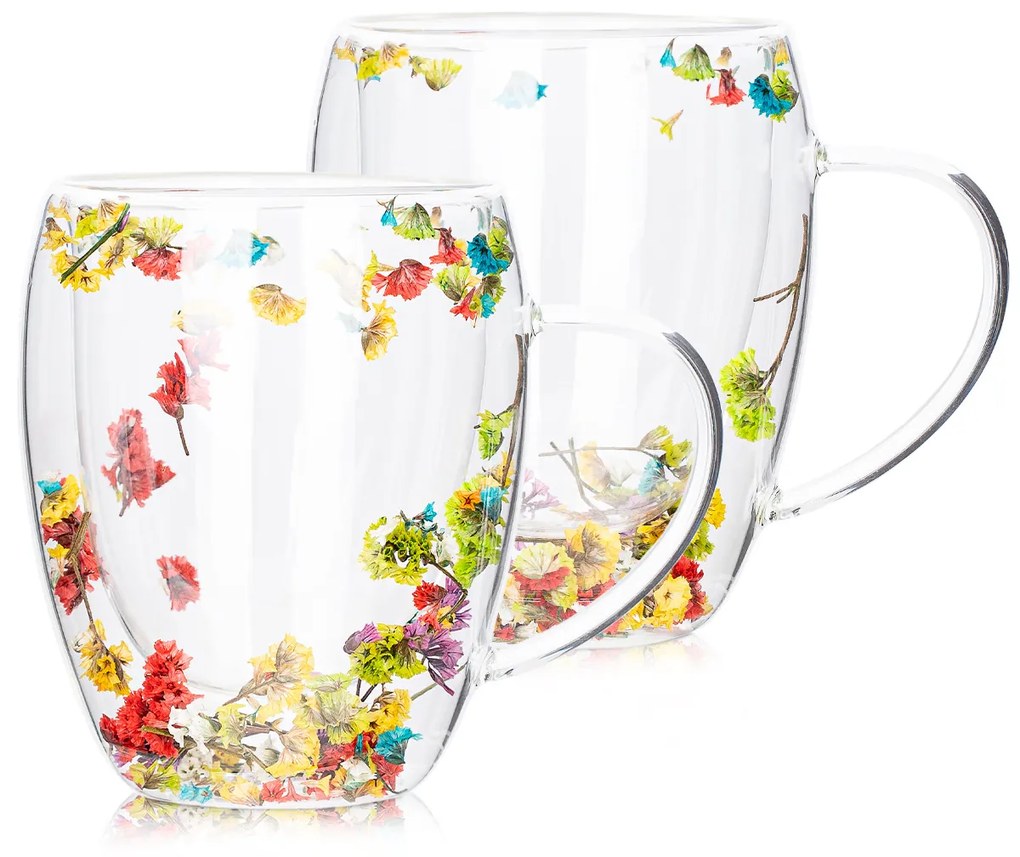 4Home Termo pohár Flowers Hot&Cool 350 ml, 2 ks