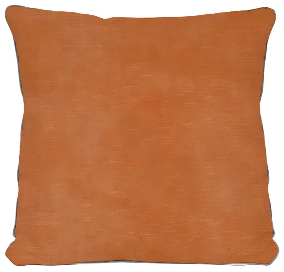 Oranžový vankúš Linen Couture Terracota, 45 x 45 cm