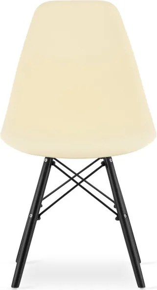 Set jedálenských stoličiek OSAKA krémové (čierne nohy) 4ks