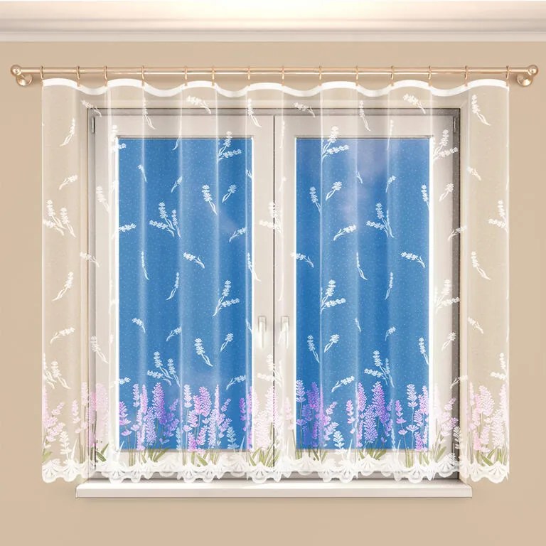 Hotová žakárová záclona MARIANA FIALOVÁ 350 x 160 cm