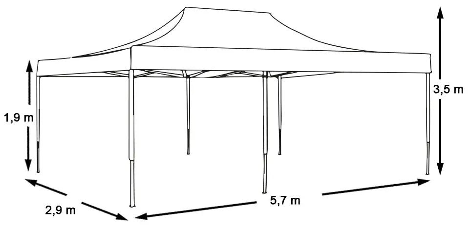 Záhradný pavilón-Červený-2,9x5,7 m