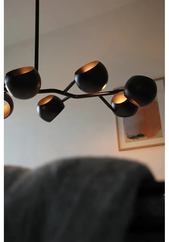 Čierne závesné svietidlo s kovovým tienidlom Edgar – Markslöjd