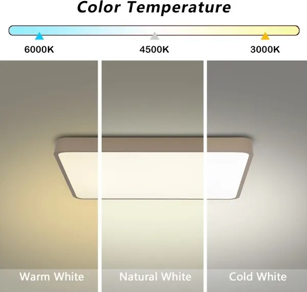 Brilagi-LED stmievateľné stropné svietidlo POOL SQUARE LED/36W/230V 3000-6000K 40x40 cm béžová+DO
