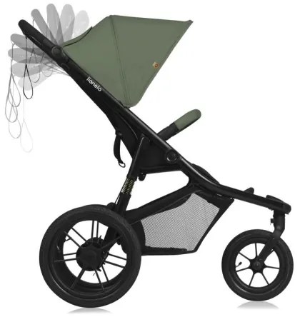 Lionelo - Športový kočík AZURA čierna/zelená