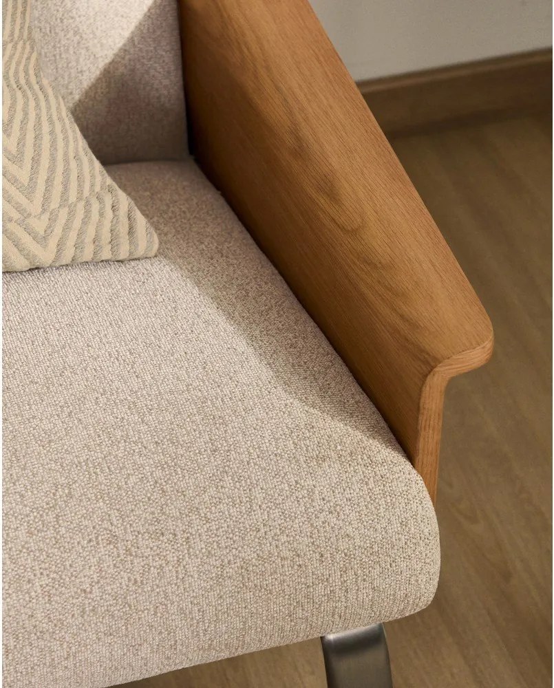 Béžová ženilková pohovka 205 cm Amsen – Kave Home