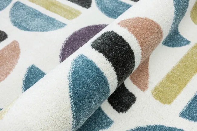 Koberec LIMA M045A ružový / modrý / krémový