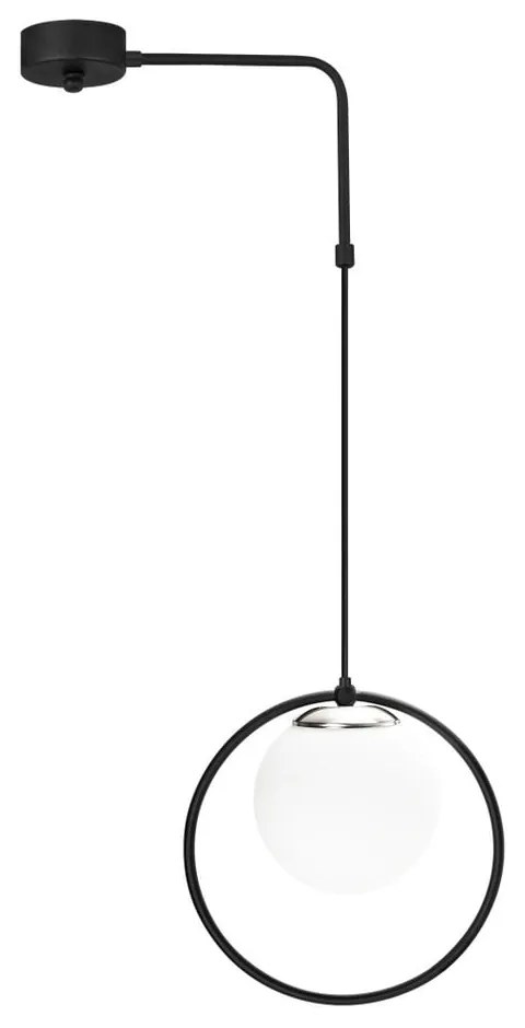 Čierne kovové závesné svietidlo Opviq lights Elpidas