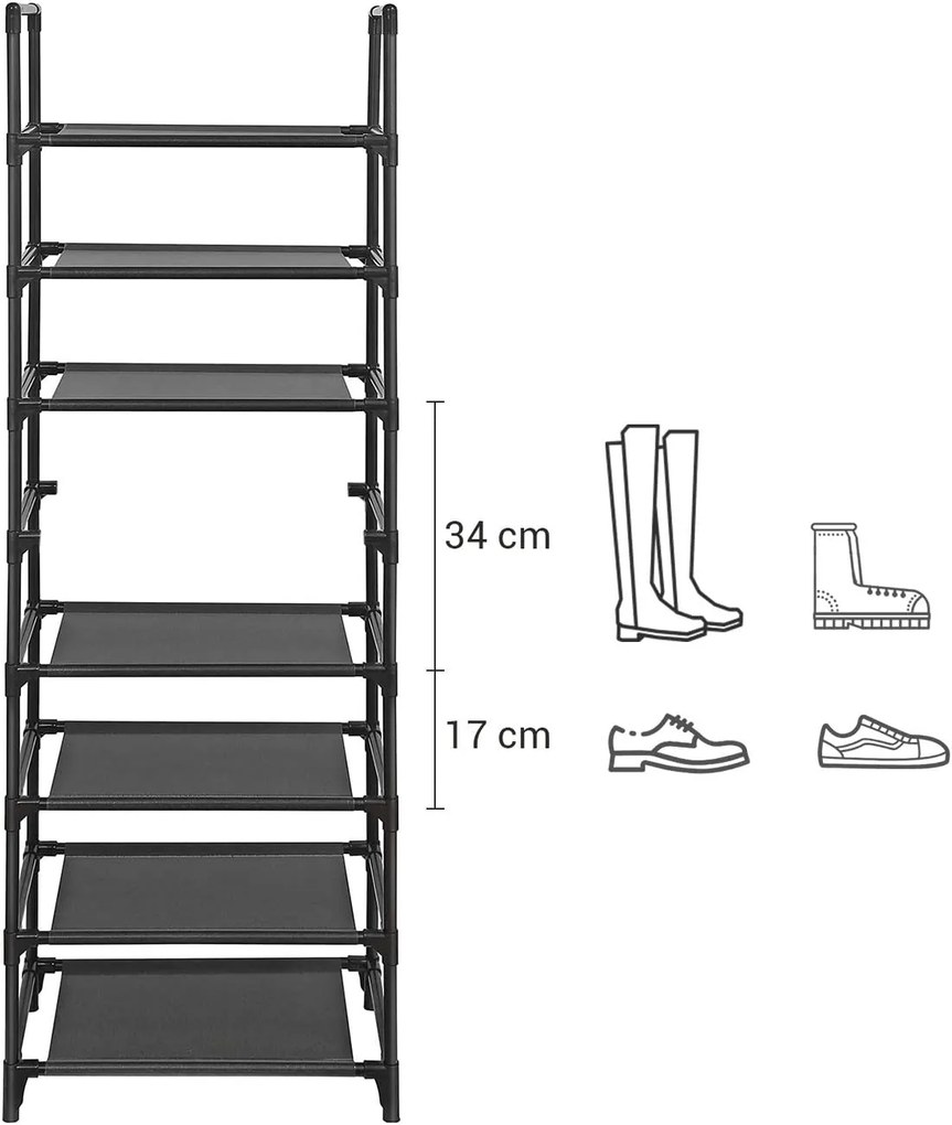 Botník Rolos 145 cm černý