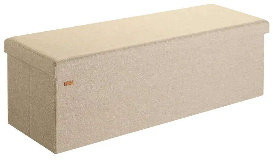 Casaria Taburet s úložným priestorom EDMUND 115x38x38cm, béžová