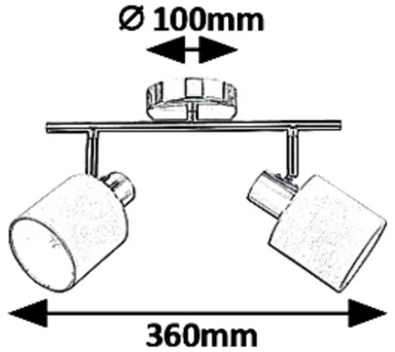 Rabalux 5010 - Bodové svietidlo NATINA 2xE14/25W/230V