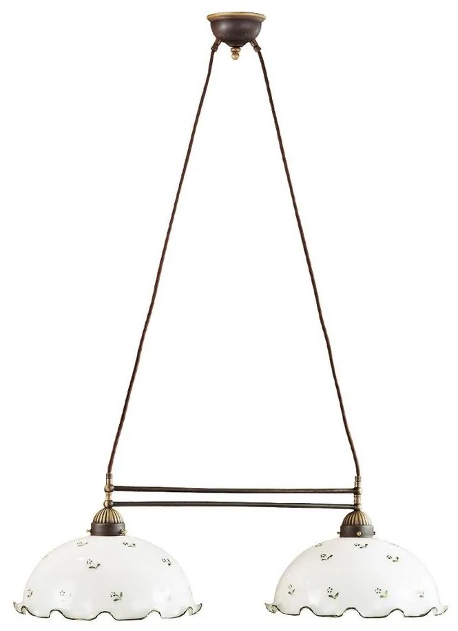 Kolarz 731.82.26 - Luster na lanku NONNA 2xE27/75W/230V zelená