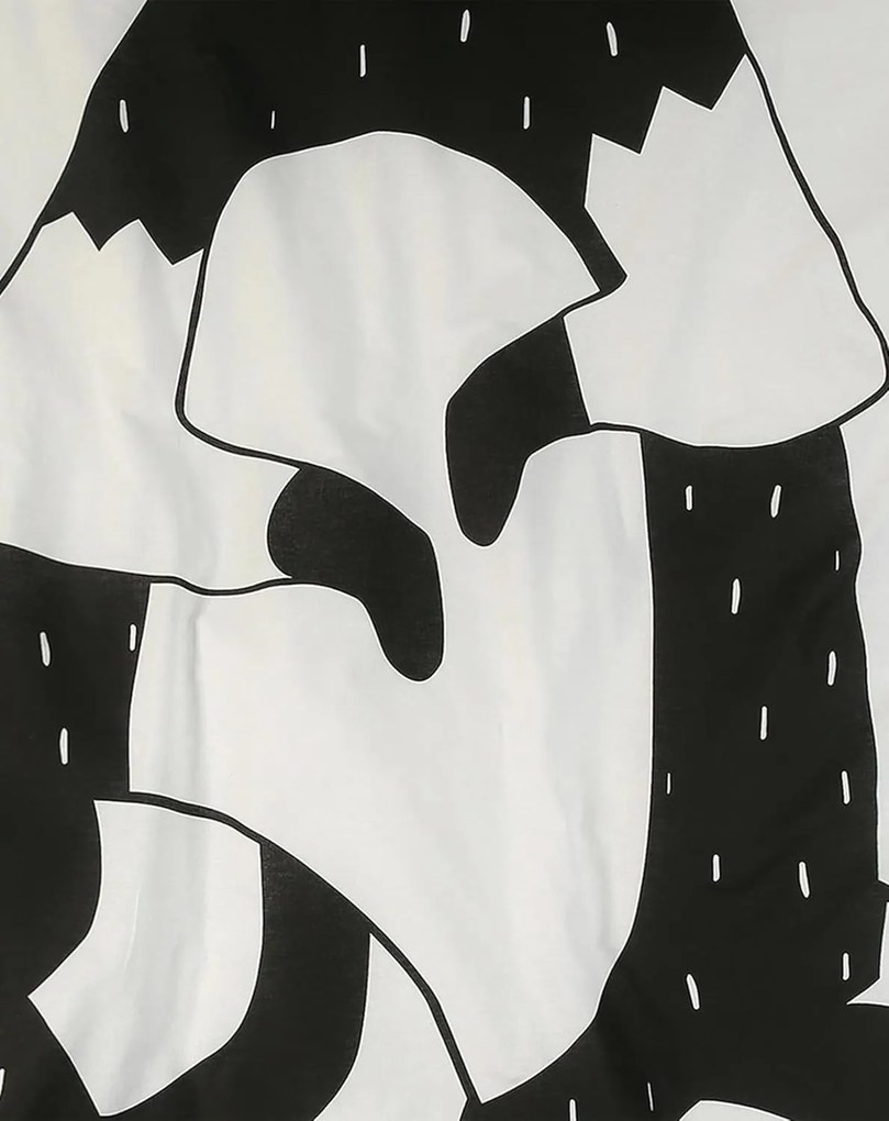 Bavlnené obliečky do postieľky RACCOON čierno-biele Rozmer obliečky: 40 x 60 cm | 100 x 135 cm