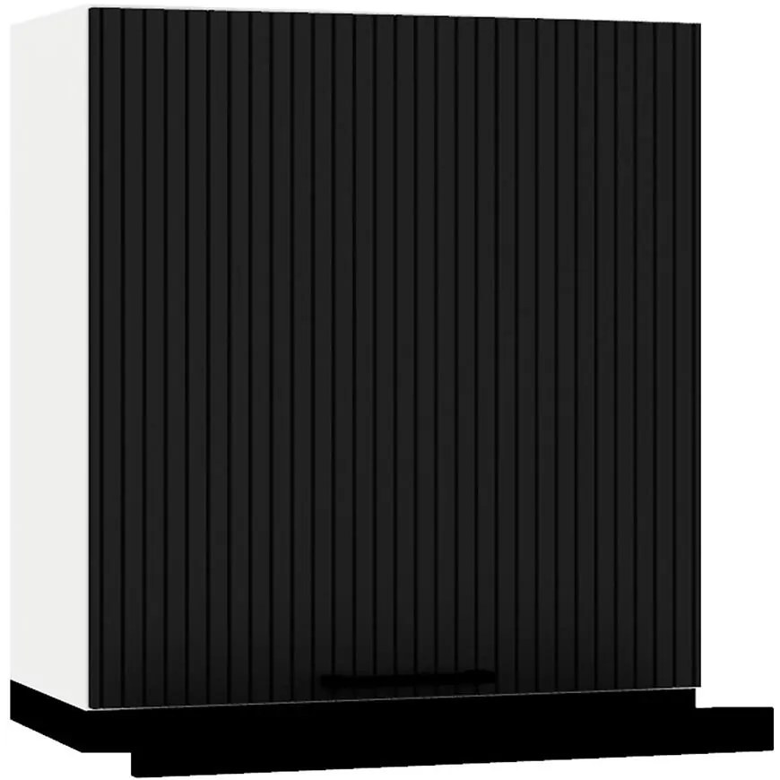 Skrinka do kuchyne Kate w60/68 slim pl s čiernym digestorom čierny hrášok