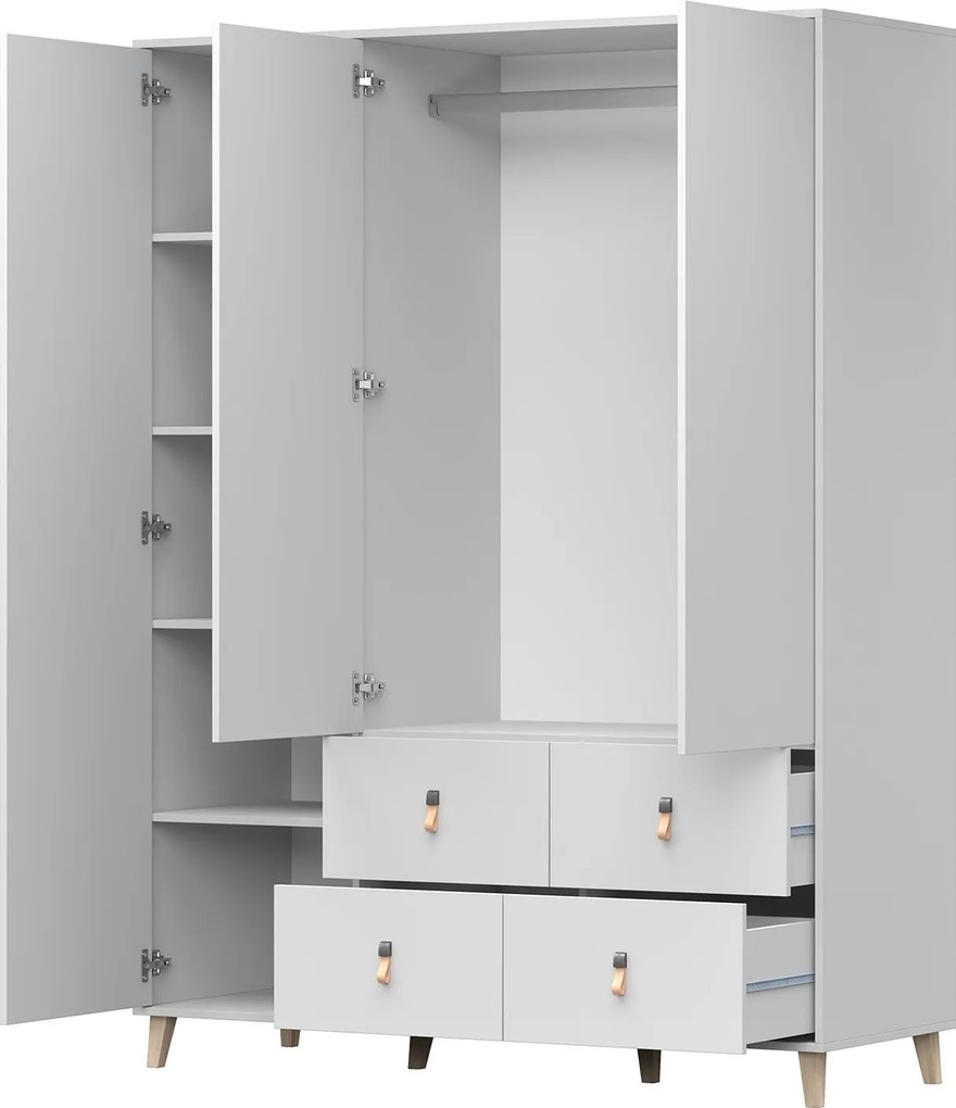 Šatníková skriňa FALCO 150 - biela