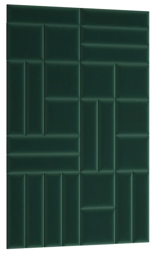 Čalúnený panel na stenu Quito 30x30 cm - tmavozelená