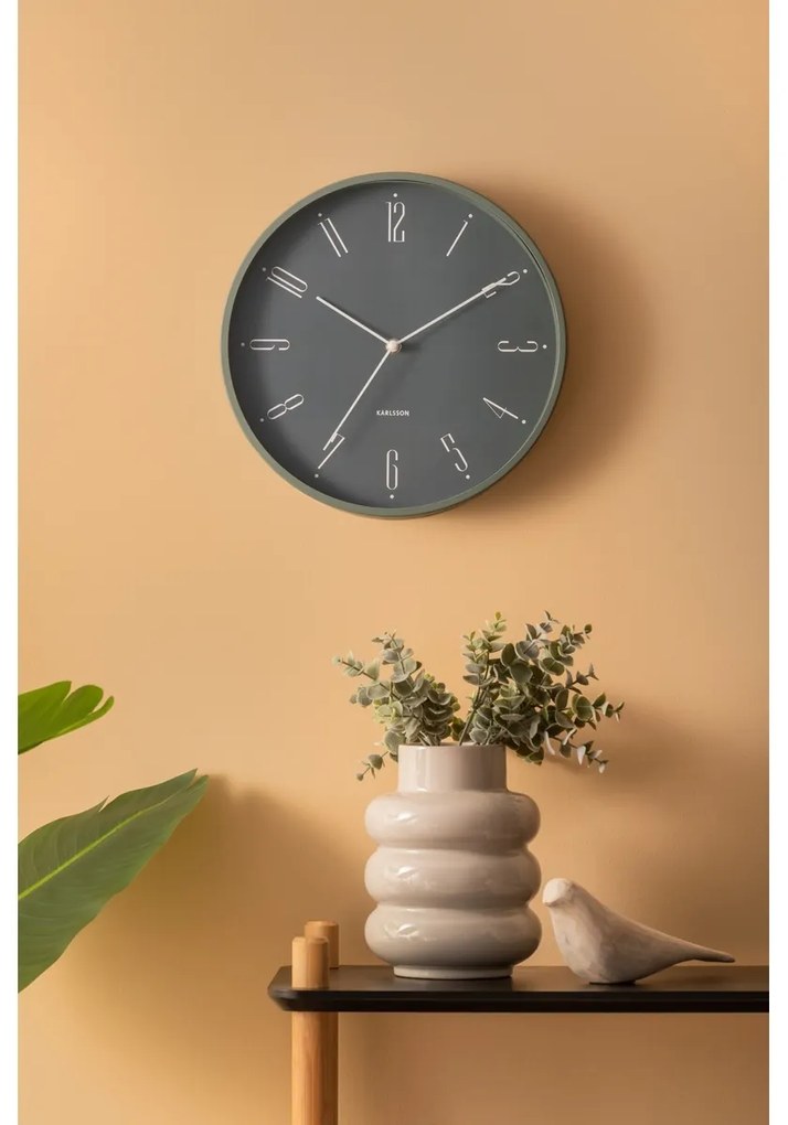 Karlsson 5988GR dizajnové nástenné hodiny sivá, pr. 30 cm