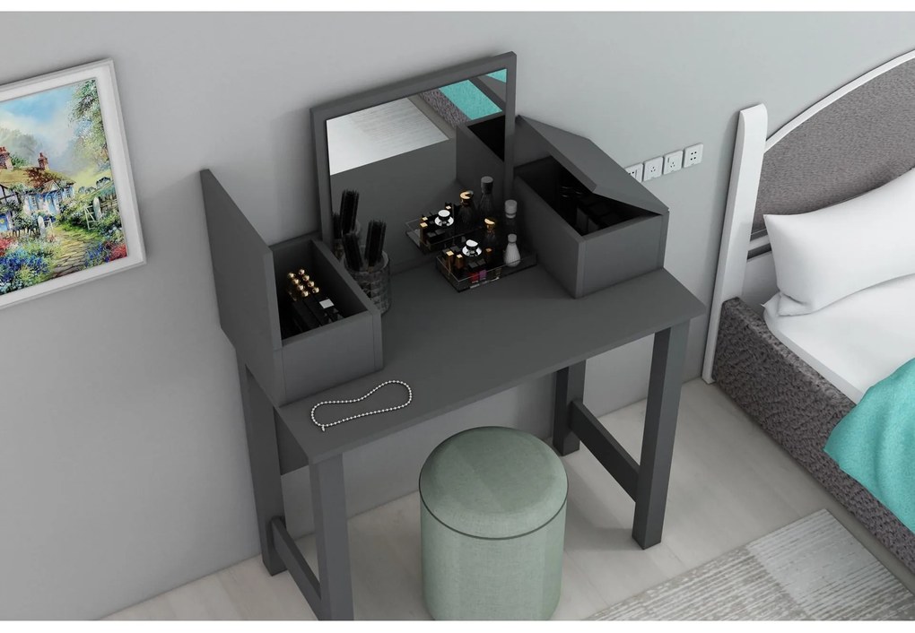 Toaletný stolík Lory (antracit). Vlastná spoľahlivá doprava až k Vám domov. 1107863