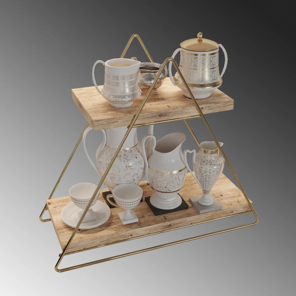 Polica MASA SERVIS hnedá