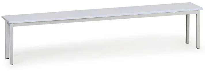 Šatníková lavica, sedák - lamino, dĺžka 2000 mm, sivá