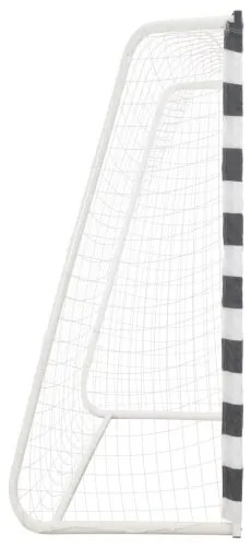 vidaXL Futbalová bránka 300x200x90 cm kovová čierna a biela-