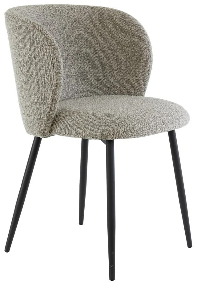 Sivé čalúnené jedálenské kreslo Elyna – Light &amp; Living